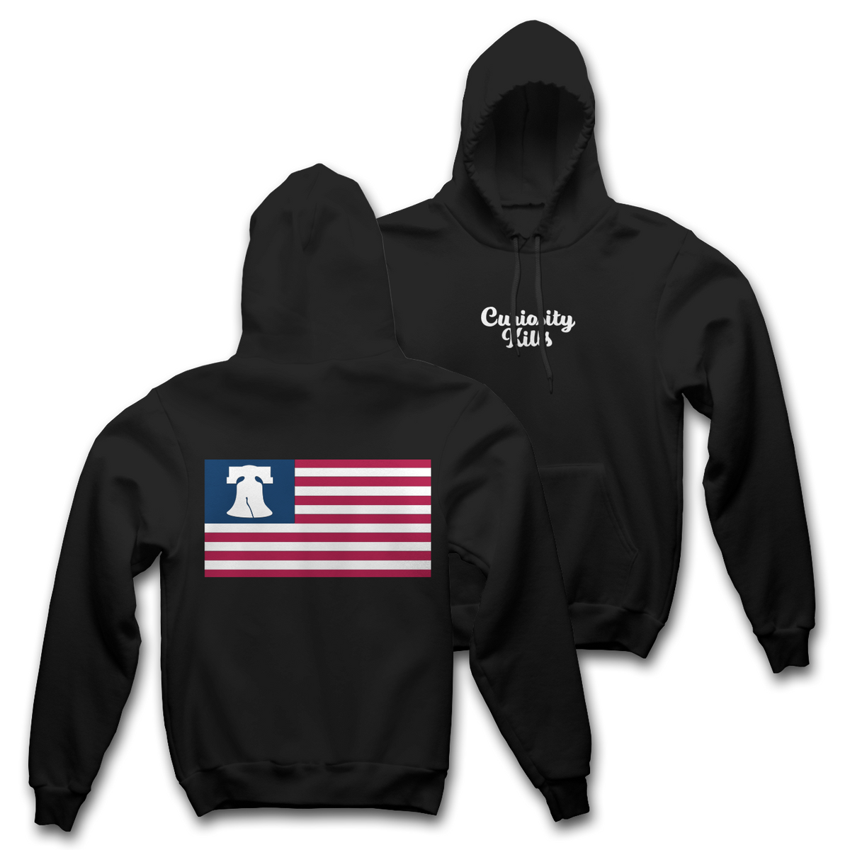 Curiosity Kills - Liberty Hoodie - Black **PRE ORDER**